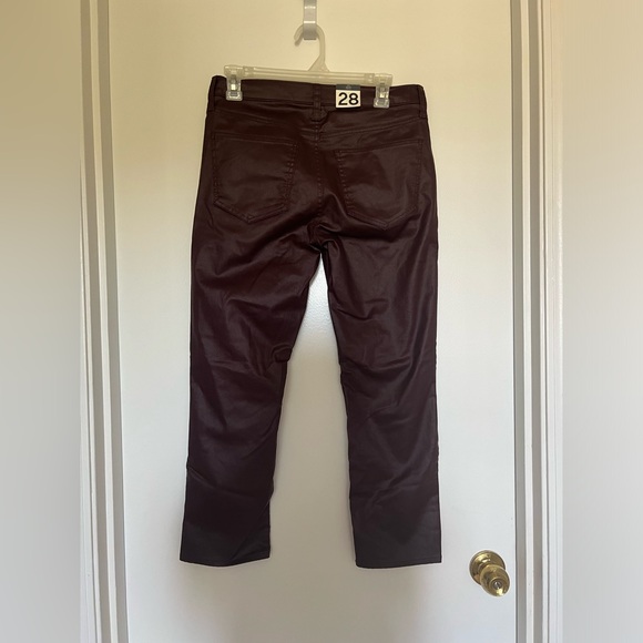 Red leather coated pants NWT - Picture 3 of 3